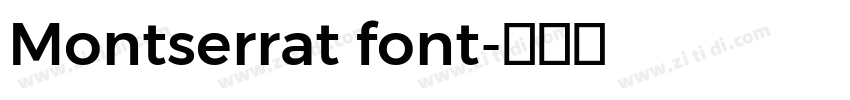 Montserrat font字体转换